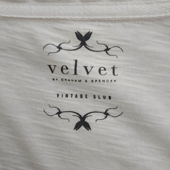 Velvet By Graham & Spencer Long Sleeve Vintage Slub Tee Size Large - Picture 11 of 11